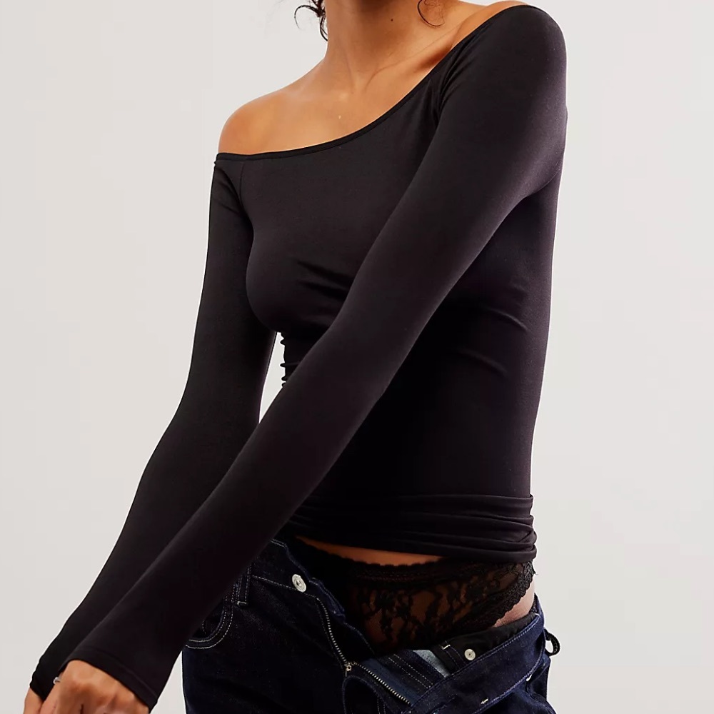 Free People Off The Shoulder Long-Sleeve